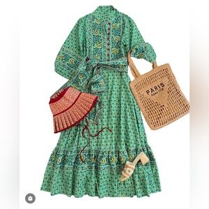 Fox and the Hen State Street Blockprint Maxi Dress